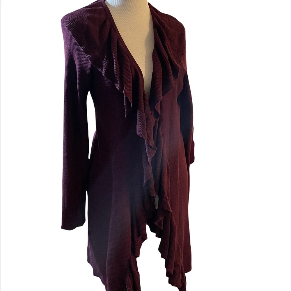 Lauren Ralph Lauren Ladies Long Ruffled Wrap Excellent Condition Size Large